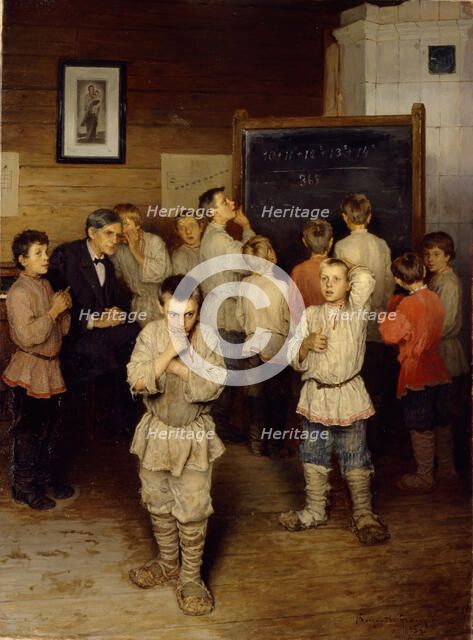 Mental calculation at primary school, 1895. Artist: Bogdanov-Belsky, Nikolai Petrovich (1868-1945)