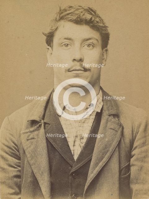 Mentenich. François, Joseph. 22 ans, né le 3/10/71 à Paris XIIe. ébéniste. Anarchiste. 2/7..., 1894. Creator: Alphonse Bertillon.