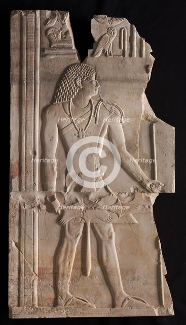Mentuemhat as Priest with Staff and Scepter, c. 667-647 BC. Creator: Unknown.