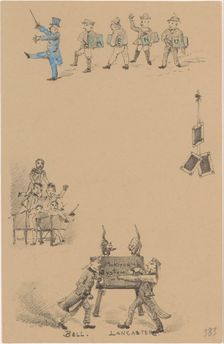 Menu card with teachers and students, 1878-1917. Creator: Theo van Hoytema