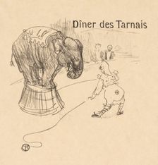 Menu from the Dinner Tarnais (Dîner des Tarnais), 1896. Creator: Henri de Toulouse-Lautrec (French, 1864-1901)