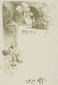 Menu Henriot, 1901. Creator: Theophile Alexandre Steinlen