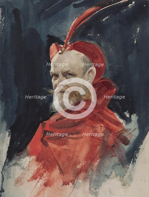 Mephisto (Consul Dahlander), 1884. Creator: Anders Leonard Zorn.