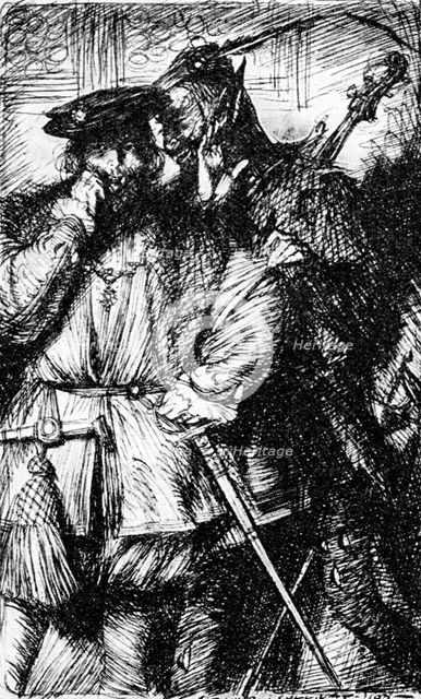 'Mephistopheles and Faust', 1923.Artist: Edmund Joseph Sullivan
