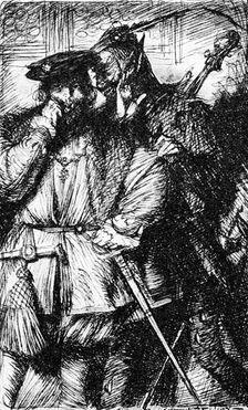 Mephistopheles and Faust 1923.Artist: Edmund Joseph Sullivan