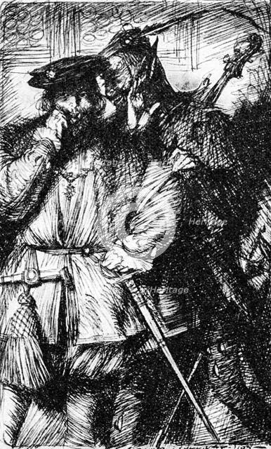 'Mephistopheles and Faust', 1923.Artist: Edmund Joseph Sullivan