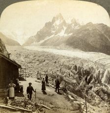 Mer de Glace from the Chapeau near Chamonix, France.Artist: Underwood & Underwood