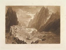 Mêr de Glace, Valley of Chamouni-Savoy (Liber Studiorum, part X, plate 50), May 23, 1812. Creator: JMW Turner