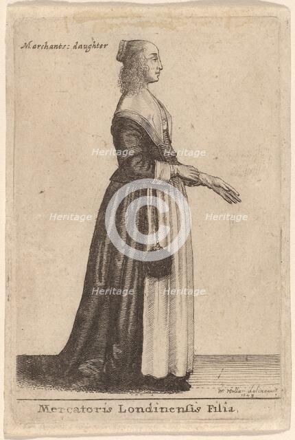 Mercatoris Londinensis Filia, 1643. Creator: Wenceslaus Hollar.