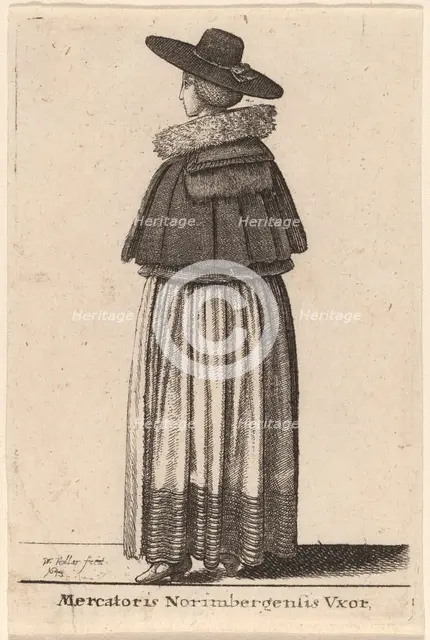 Mercatoris Norimbergensis Vxor, 1643. Creator: Wenceslaus Hollar.