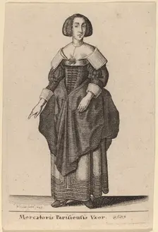 Mercatoris Parisiensis Vxor, 1643. Creator: Wenceslaus Hollar