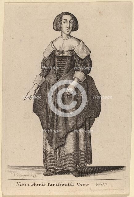 Mercatoris Parisiensis Vxor, 1643. Creator: Wenceslaus Hollar.