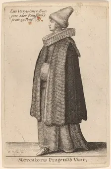 Mercatoris Pragensis Vxor, 1642. Creator: Wenceslaus Hollar