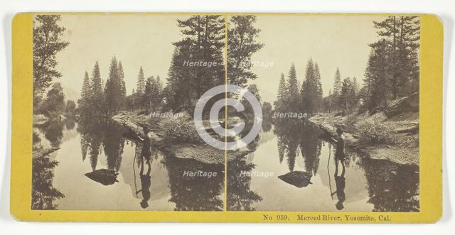 Merced River, Yosemite, Cal., 1855/75. Creators: Kilburn Brothers, BW Kilburn.