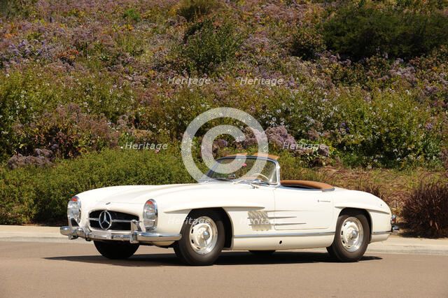 Mercedes Benz 300 SL roadster 1958. Artist: Simon Clay.