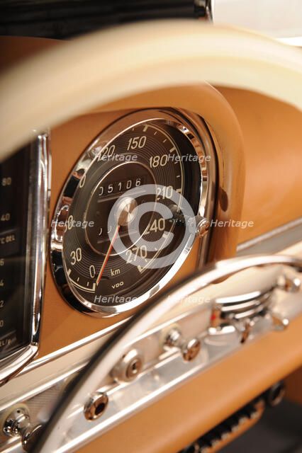 Mercedes Benz 300 SL roadster 1958. Artist: Simon Clay.