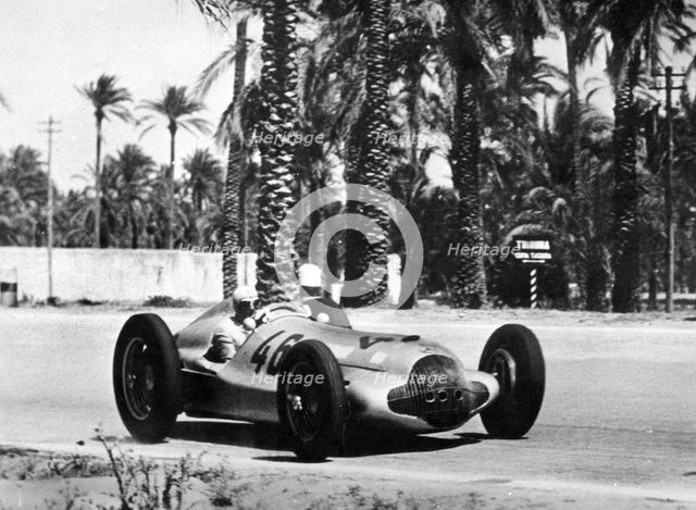 Mercedes Benz W154, Hermann Lang, Tripoli Grand Prix 1938. Creator: Unknown.