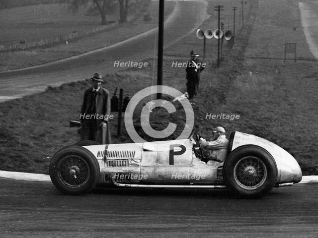 Mercedes Benz W154, Hermann Lang, Donington Grand Prix 1938. Creator: Unknown.