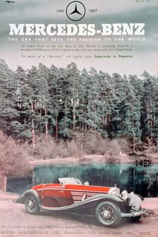 Mercedes-Benz car advert, 1937