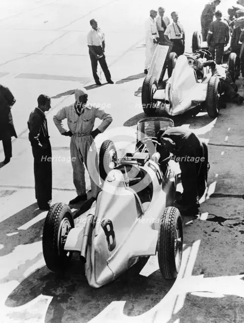 Mercedes-Benz Grand Prix cars, c1934. Artist: Unknown