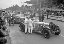 Mercedes-Benz SSKs of Malcolm Campbell and Earl Howe, Irish Grand Prix, Phoenix Park, Dublin, 1930. Artist: Bill Brunell