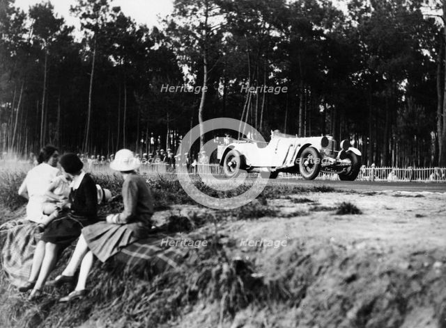 Mercedes-Benz SS in action at the Le Mans 24 Hours, France, 1930. Artist: Unknown