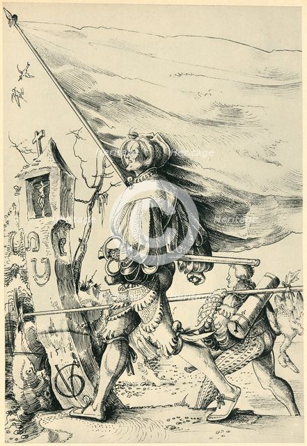 Mercenaries, 1516, (1943).  Creator: Urs Graf.