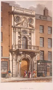 Mercers Hall, London, 1815. Artist: Anon