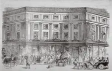 Mercers shop, Regent Circus, Westminster, London, c1850. Artist: H Leighton