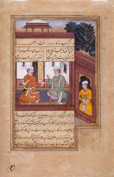 Merchant and His Partner Conversing (verso)..., c1580. Creator: Unknown