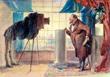 Merchant at the Photographer 1860s. Artist: Petr Mikhailovich Shmel'kov