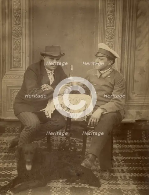 Merchant Belogolovy Ivan Apollonovich with his brother, 1910-1919. Creator: Unknown.