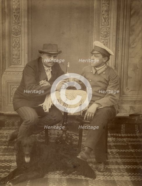 Merchant Belogolovy Ivan Apollonovich with his brother, 1910-1919. Creator: Unknown.