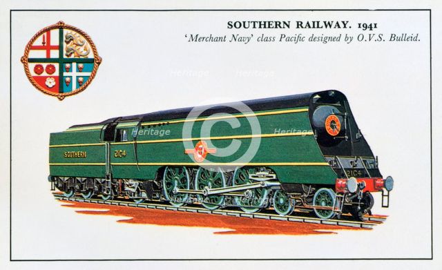 Merchant Navy class, Southern Railway, 1941, (20th century). Artist: Unknown