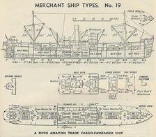 Merchant Ship Types. No. 19 - A River Amazon Trade Cargo-Passenger Ship 1937