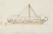 Merchant ship from the time of Thotmes III, 1858-1860. Creator: Willem de Famars Testas