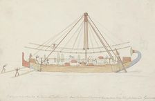 Merchant ship from the time of Thotmes III, 1858-1860. Creator: Willem de Famars Testas