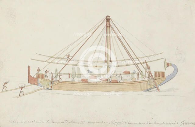 Merchant ship from the time of Thotmes III, 1858-1860. Creator: Willem de Famars Testas.