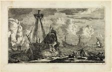 Merchant Ships, 1643/68. Creator: Reinier Zeeman