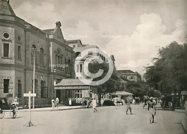 'Merchant Street, Rangoon', 1900. Creator: Unknown.
