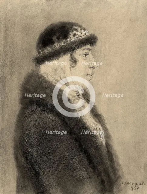 Merchant's Wife. Old Believer, 1904. Creator: Boris Vasilievich Smirnov.