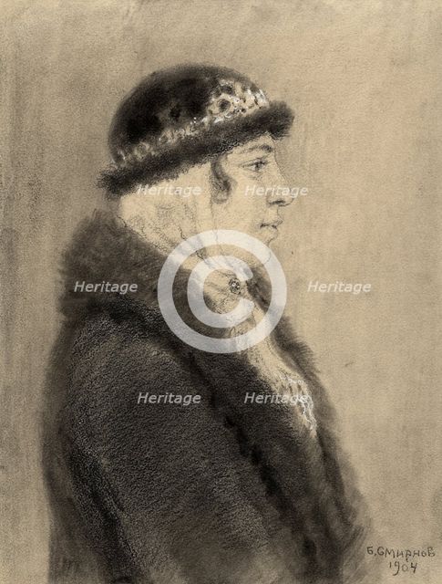 Merchant's Wife. Old Believer, 1904. Creator: Boris Vasilievich Smirnov.