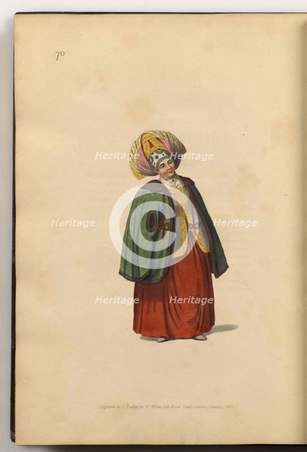 Merchant wife of Kaluga (From: The Costumes Of The Russian Empire), 1803. Artist: Dadley, J. (active Early 19th cen.)