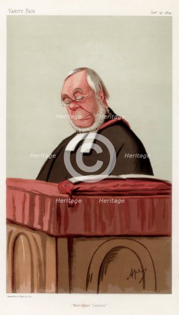 'Merchant Taylors', the Reverend James Augustus Hessey DCL, 1874.Artist: Carlo Pellegrini
