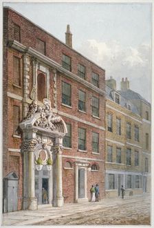 Merchant Taylors Hall, Threadneedle Street, City of London, 1810. Artist: George Shepherd