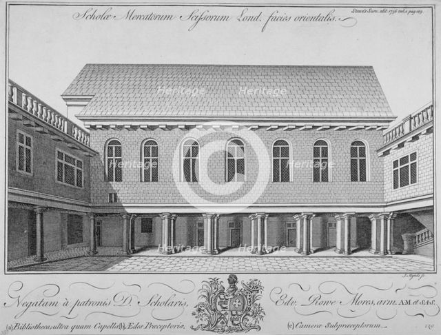 Merchant Taylors' School, Suffolk Lane, City of London, 1756. Artist: J Mynde
