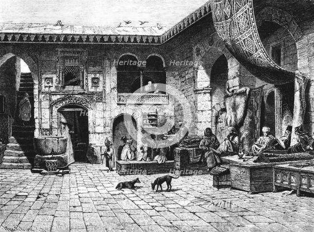 'Merchants of Carpet to the Khan El-Country Cottage', 1880. Artist: Unknown