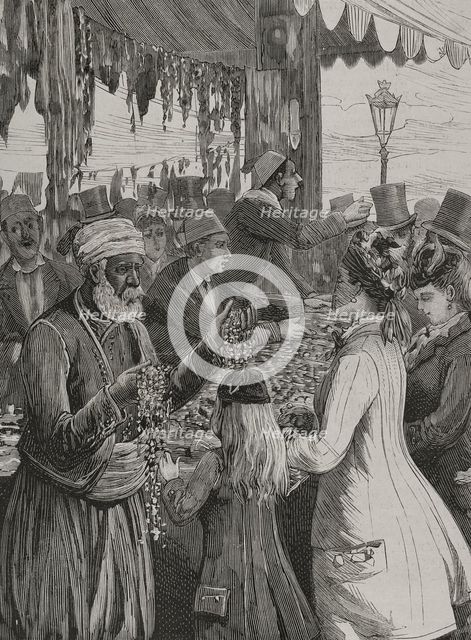 Merchants at Tunisian bazaar, 1878.  Creator: Unknown.
