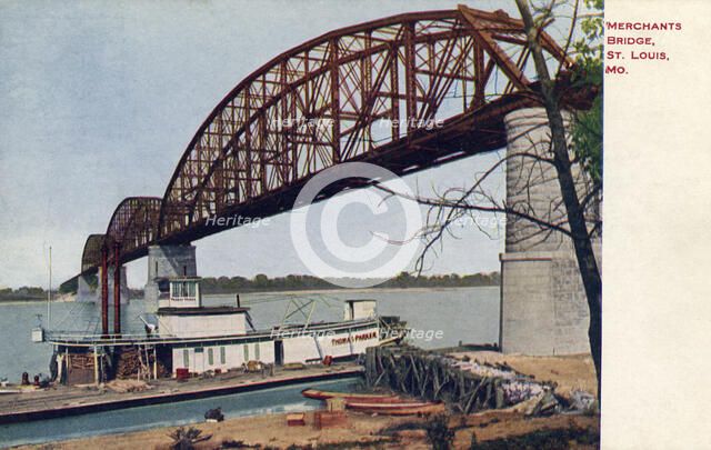 Merchants Bridge, St Louis, Missouri, USA, 1910. Artist: Unknown
