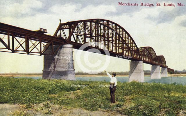 Merchants Bridge, St Louis, Missouri, USA, 1910. Artist: Unknown